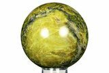 Polished Green Opal Sphere - Madagascar #257243-1